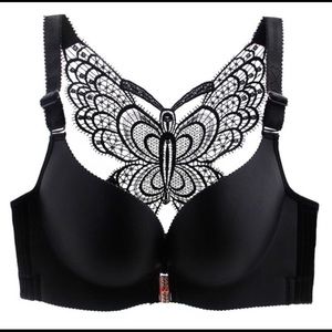 Black Lace Butterfly Bra Lingerie
